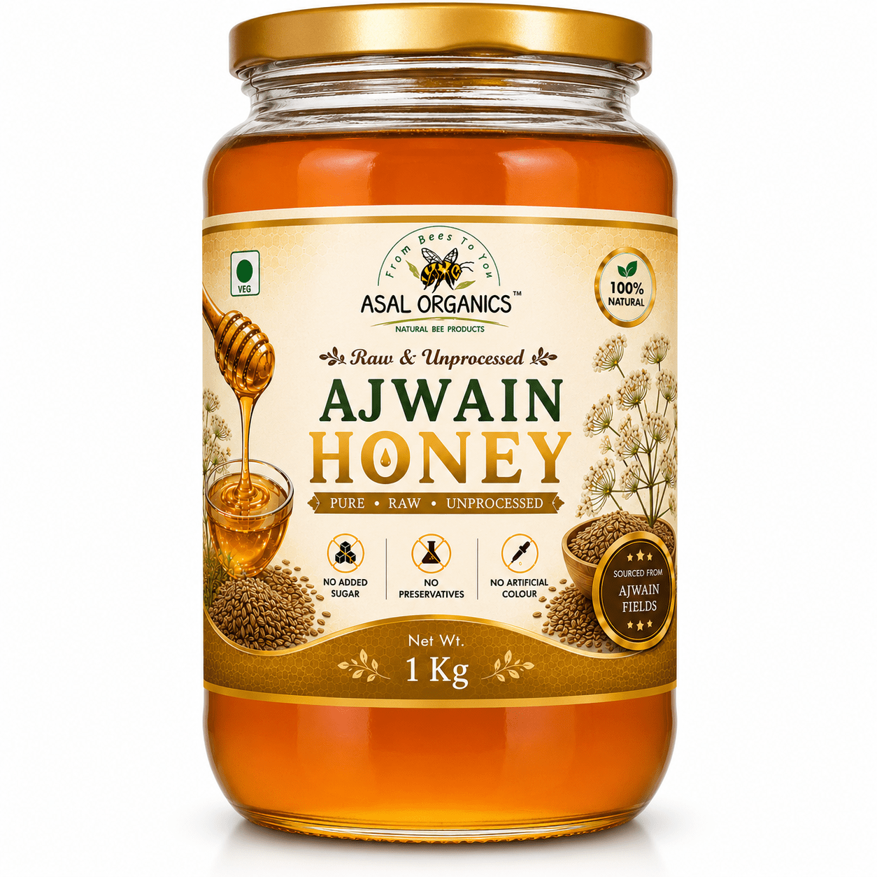 Ajwain Honey (Carom Honey) – Asal Organics - Image 2